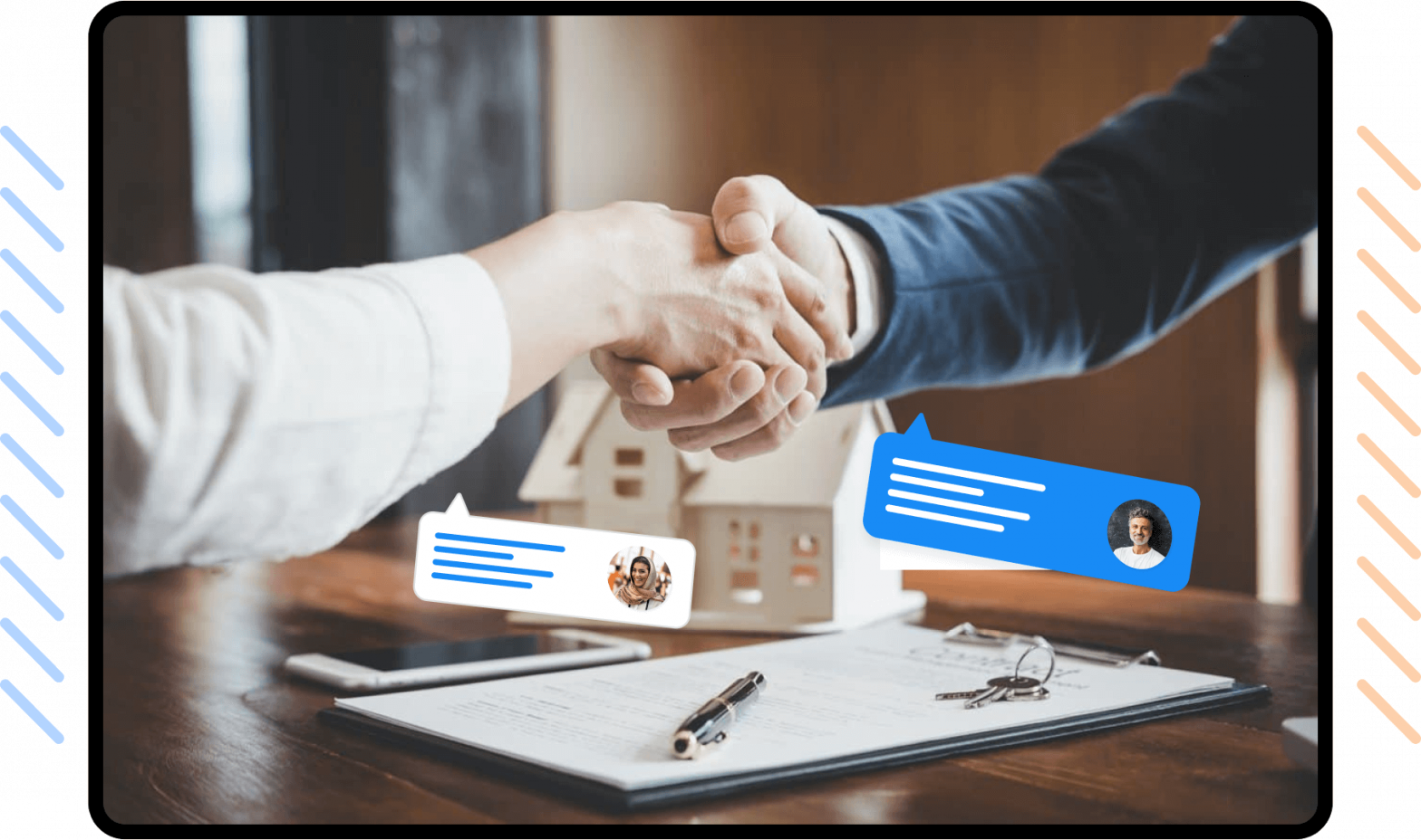 two people shaking hands