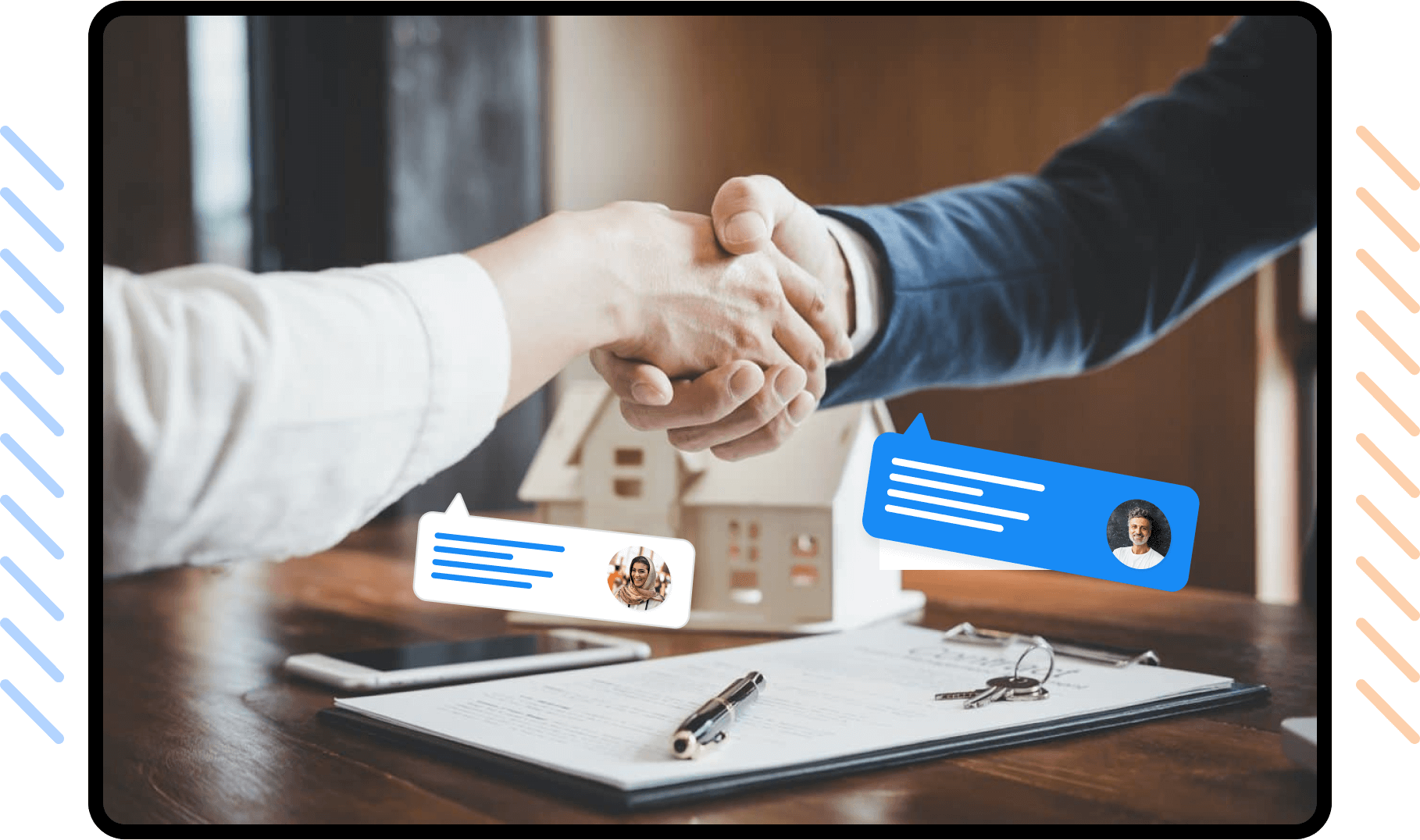 two people shaking hands