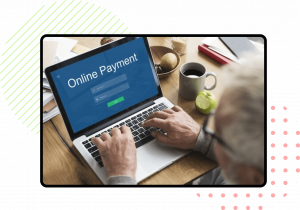 computer showing online payment