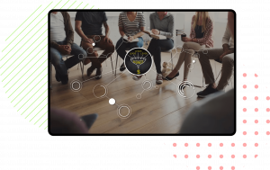 workers sitting in a circle collaborating