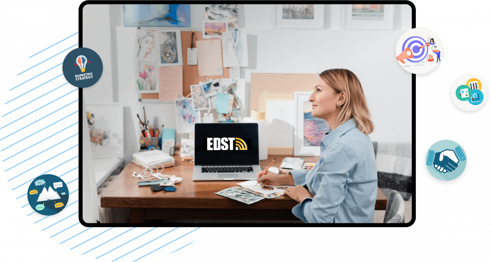 women sitting at desk