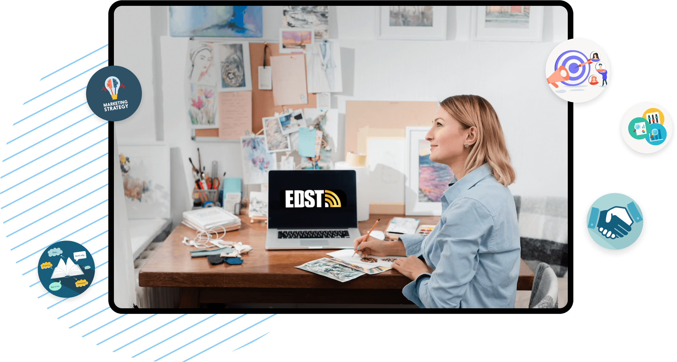women sitting at desk